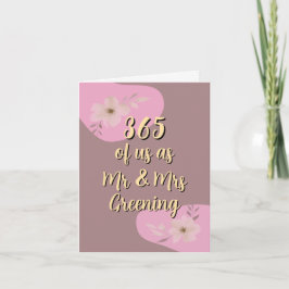 1e huwelijksverjaardag kaart Paper first