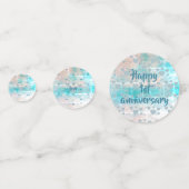 1e huwelijksverjaardag (papier) confetti (Achterkanten)
