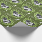 1e huwelijksverjaardag peridot groene foto cadeaupapier (Hoek)