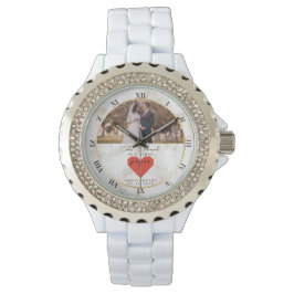 1e huwelijksverjaardag Persoonlijke papieren huwel Horloge