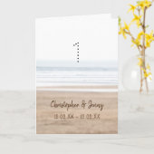 1e huwelijksverjaardag Surfing Beach Kaart (Gele Bloem)