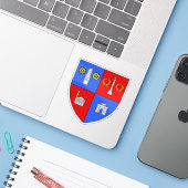 1e (I) arrondissement van Parijs - Louvre Sticker (Laptop met iPhone)