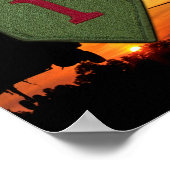 1e ID Infanterie groot rood 1 Vietnam oorlogspatro Poster (Hoek)