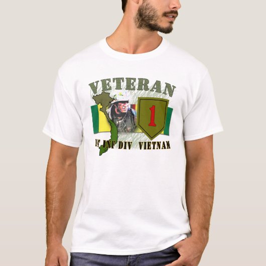 1e Inf Div - Vietnam (geen CIB) T-shirt (Voorkant)
