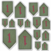 1e INF Infanteriedivisie Big Red 1 Contour Sticker (Voorkant)