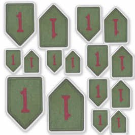 1e INF Infanteriedivisie Big Red 1 Contour Sticker