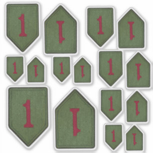 1e INF Infanteriedivisie Big Red 1 Contour Sticker