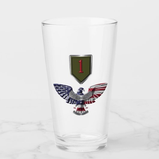 1e Infanterie Div "Big Red One" Eagle Glas (Voorkant)