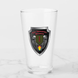 1e Infanterie Div "Big Red One" speciaal schild Glas