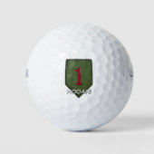 1e infanterie grote rode 1 veteranenveteraanvaten golfballen (Voorkant)