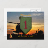 1e infanterie grote rode 1 veteranenveteranen briefkaart (Voorkant / Achterkant)