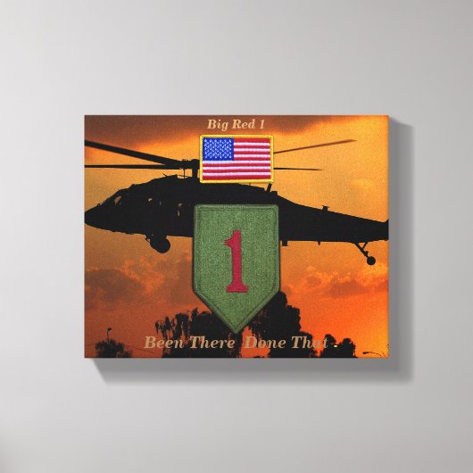 1e infanterie grote rode 1 veteranenveteranen canvas afdruk (Voorkant)