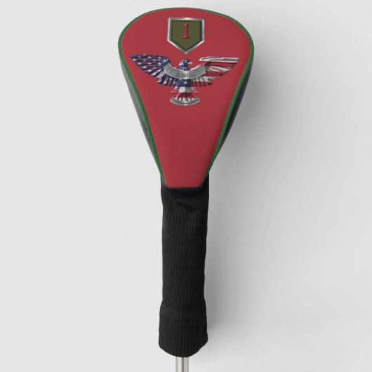 1e infanteriediv "Big Red One" Golfheadcover (Voorkant)