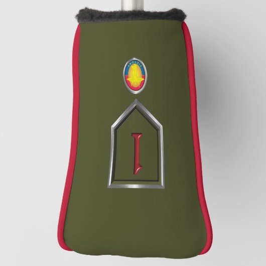 1e infanteriediv "Big Red One" Golfheadcover (Draai 90)