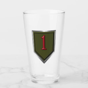 1e Infanteriediv "Big Red One"-patch Glas