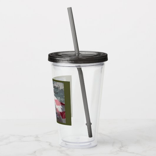 1e infanteriediv Irak Combat Veteran Acryl Drinkbeker (Links)