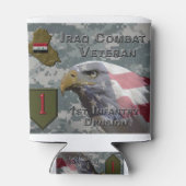 1e infanteriediv Irak Combat Veteran Blikjeskoeler (Achterkant)