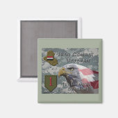 1e infanteriediv Irak Combat Veteran Magneet (Voorkant / Achterkant)