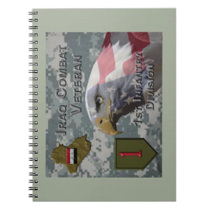 1e infanteriediv Irak Combat Veteran Notitieboek