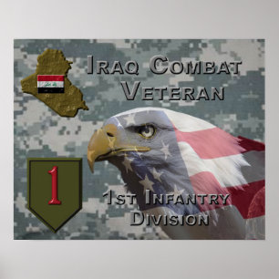 1e infanteriediv Irak Combat Veteran Poster