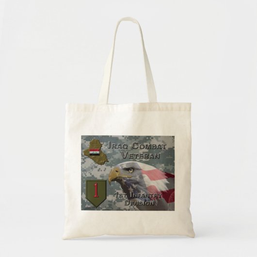 1e infanteriediv Irak Combat Veteran Tote Bag (Voorkant)