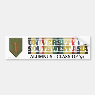 1e infanteriediv U Zuidoost-Azië Zelfklever Bumpersticker