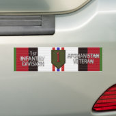 1e Infanteriedivisie Afghaanse veteraan Bumpersticker (Op auto)