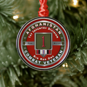 1e infanteriedivisie Afghanistan Veteraan Metalen Ornament