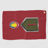 1e infanteriedivisie "Big Red One" - Aangepast pat Golfhanddoek (Horizontaal)