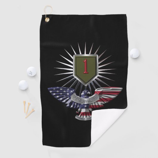 1e infanteriedivisie "Big Red One" - Aangepaste ad Golfhanddoek (Insitu)