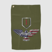 1e infanteriedivisie "Big Red One"-adelaar Golfhanddoek (Voorkant)