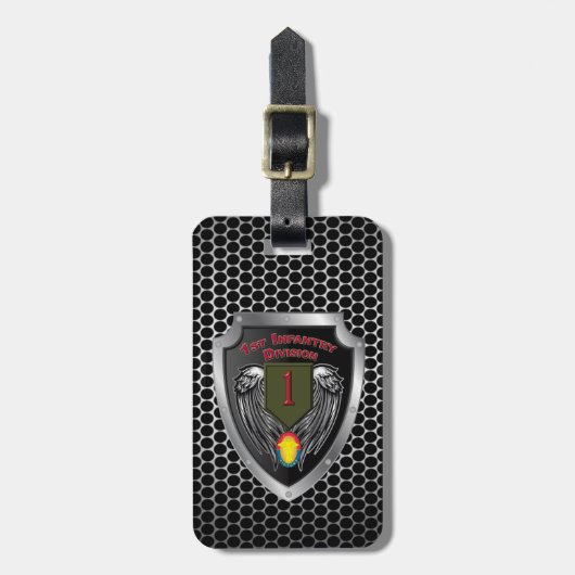 1e infanteriedivisie "Big Red One" Bagagelabel (Voorkant verticaal)