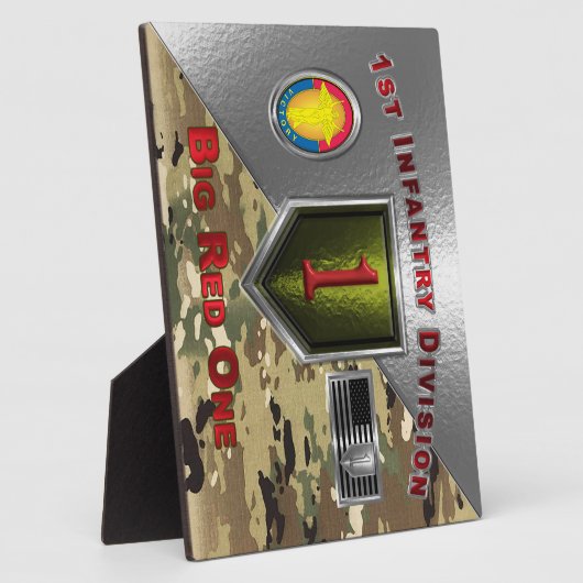 1e infanteriedivisie "Big Red One" Fotoplaat (Zijkant)