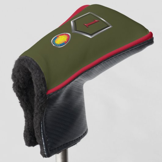 1e Infanteriedivisie “Big Red One” Golfheadcover (3/4 voorkant)