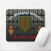 1e infanteriedivisie "Big Red One" Muismat (Met muis)