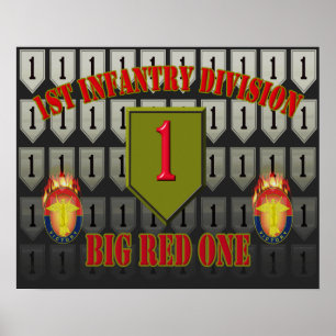 1e infanteriedivisie "Big Red One" Poster