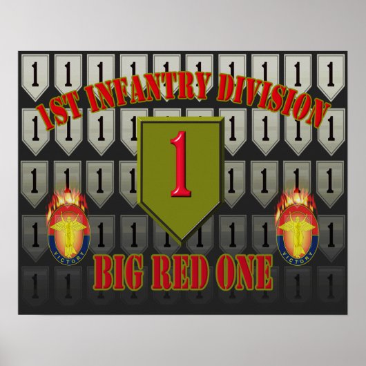 1e infanteriedivisie "Big Red One" Poster (Voorkant)