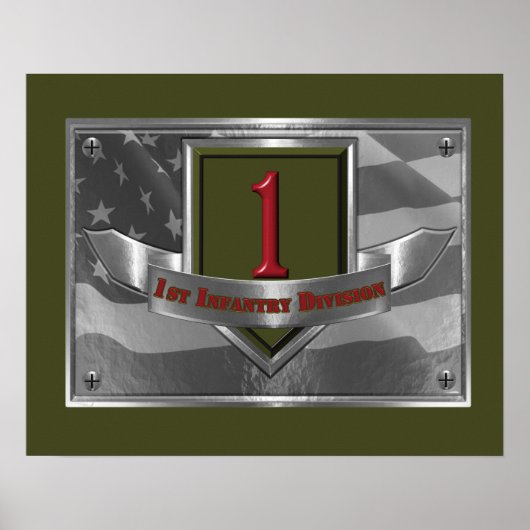 1e infanteriedivisie "Big Red One" Poster (Voorkant)