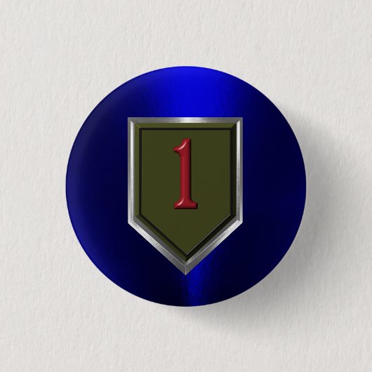 1e infanteriedivisie "Big Red One" Ronde Button 3,2 Cm (Voorkant)