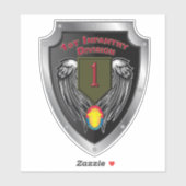 1e infanteriedivisie "Big Red One" Sticker (Vel)