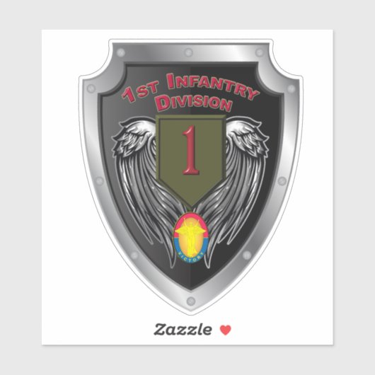1e infanteriedivisie "Big Red One" Sticker (Vel)