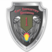 1e infanteriedivisie "Big Red One" Sticker (Voorkant)