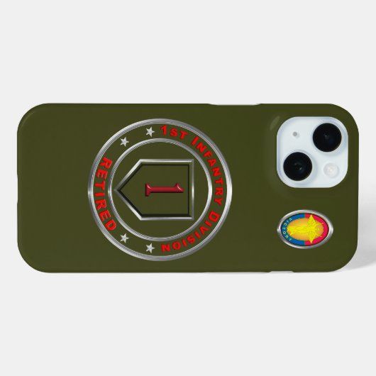 1e infanteriedivisie Case-Mate iPhone case (Achterkant (horizontaal))