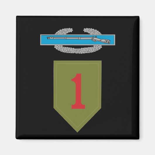 1e Infanteriedivisie CIB magneet (Voorkant)