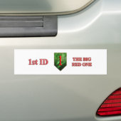 1e infanteriedivisie De Grote Rode Eén Bumpersticker (Op auto)