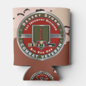 1e Infanteriedivisie Desert Storm Veteraan Blikjeskoeler (Achterkant)