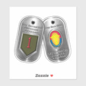 1e infanteriedivisie Dog-tags Sticker (Vel)