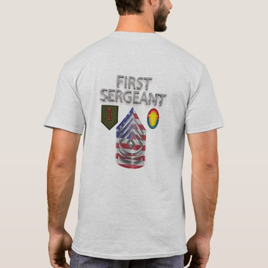 1e Infanteriedivisie Eerste Sergeant T-shirt (Achterkant)