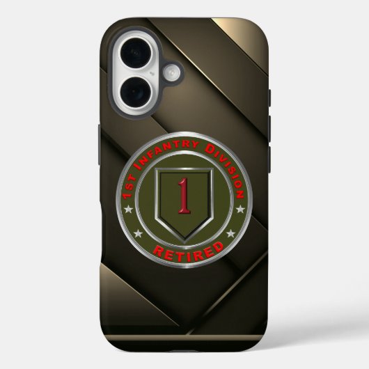 1e Infanteriedivisie gepensioneerde veteraan Case-Mate iPhone Case (Achterkant)