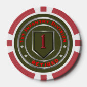 1e Infanteriedivisie ging met pensioen Poker Chips (Voorkant)